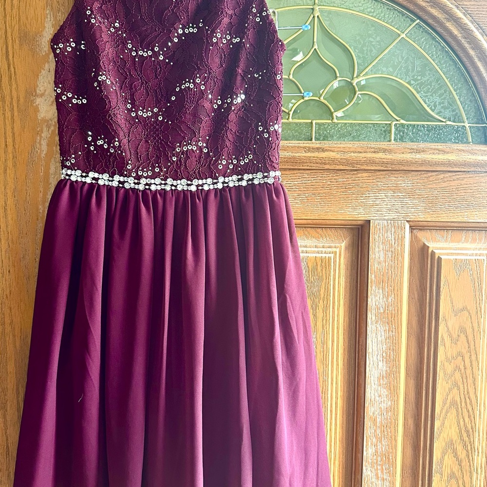 Speechless Red Fit and Flare Sleeveless Prom Dress